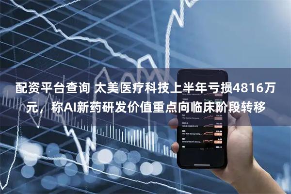 配资平台查询 太美医疗科技上半年亏损4816万元，称AI新药研发价值重点向临床阶段转移